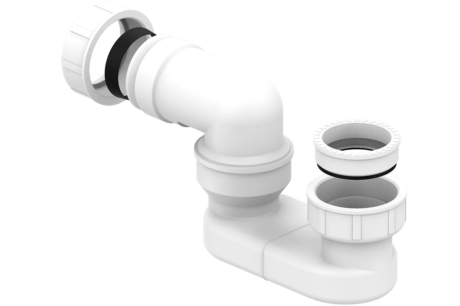 Vandlås kompakt, Hvid plast - Billede 4