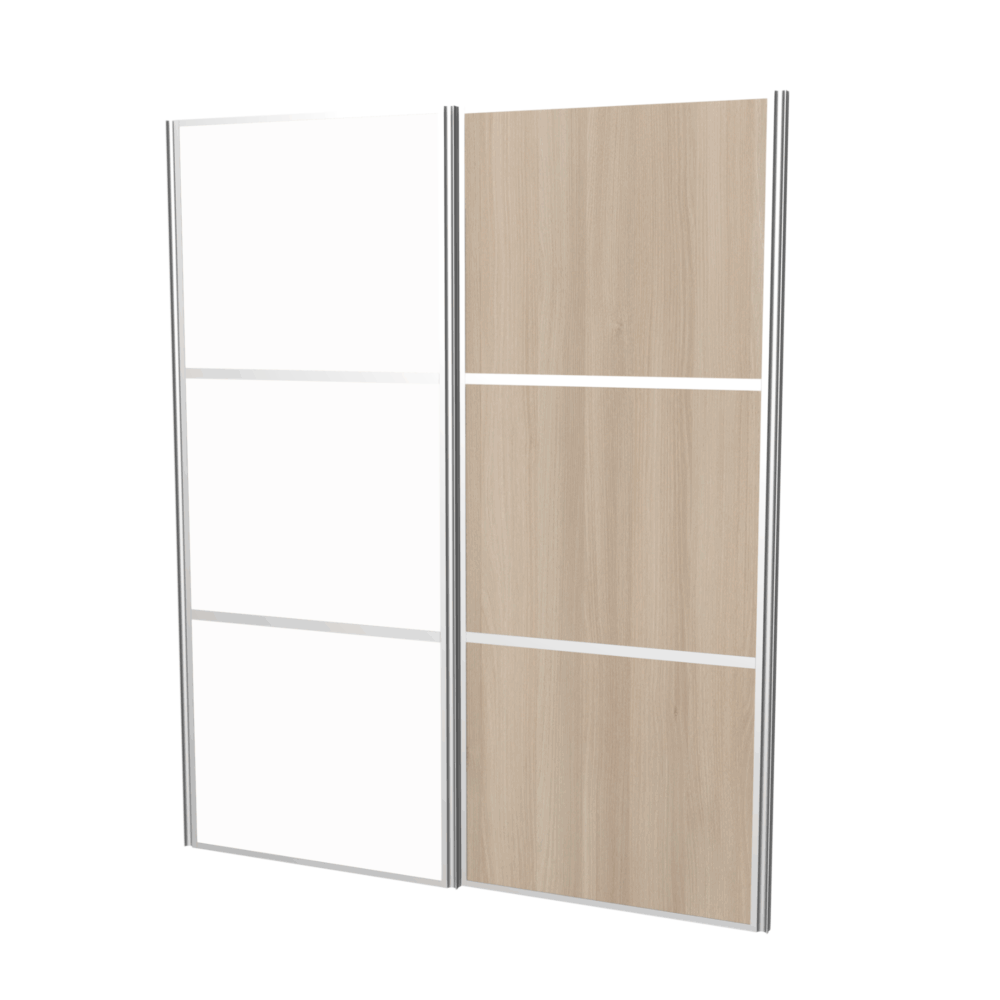 2 skydelåger på mål med delt spejl 1200-2000 mm