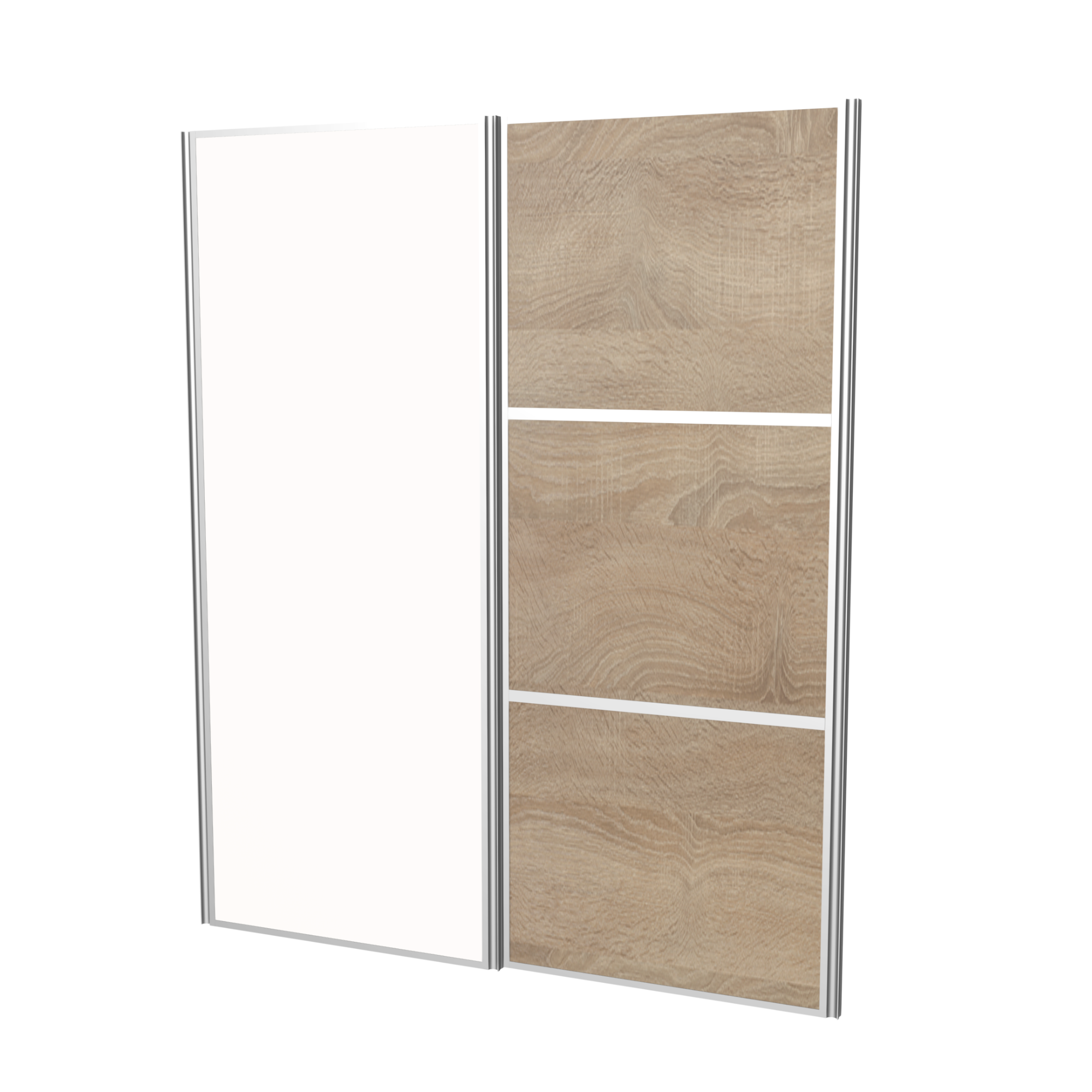 2 skydelåger på mål med spejl 1200-2000 mm