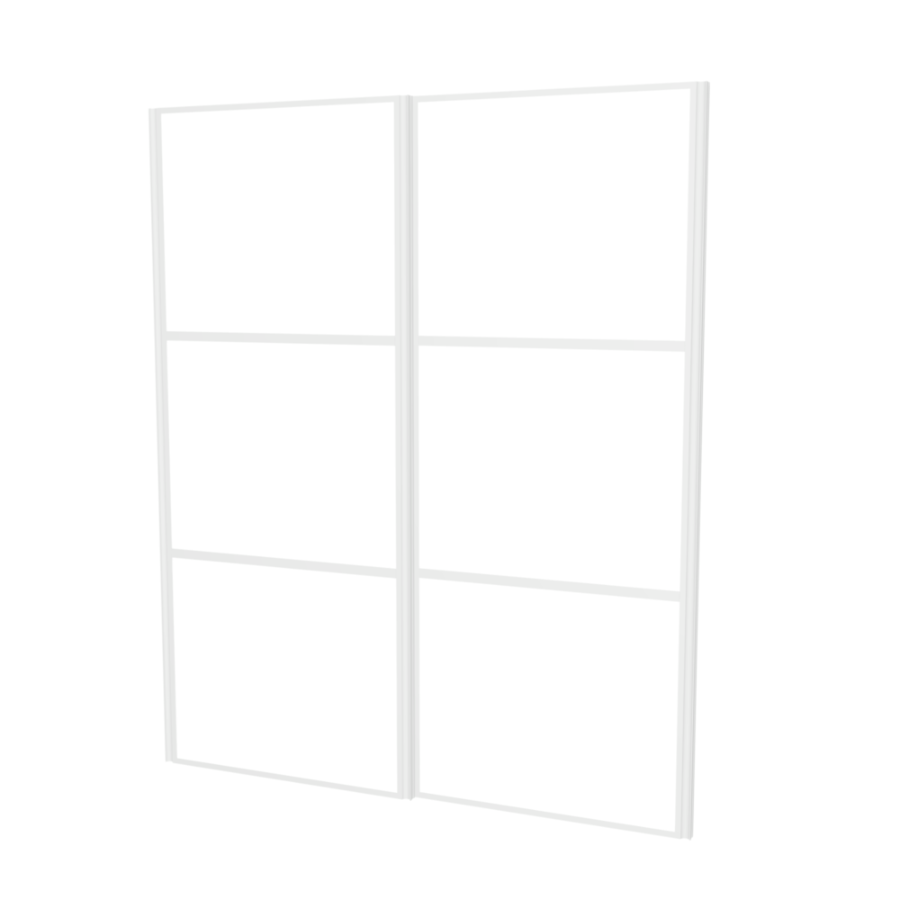 2 skydelåger på mål med spejl 2002-2500 mm