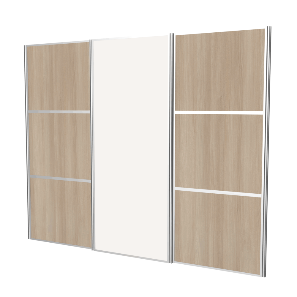 3 skydelåger på mål med spejl 1800-3000 mm