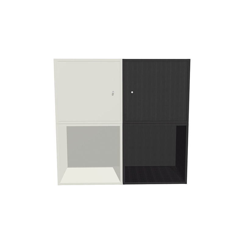 Reolsystem | Hvid og sort eg - Billede 2