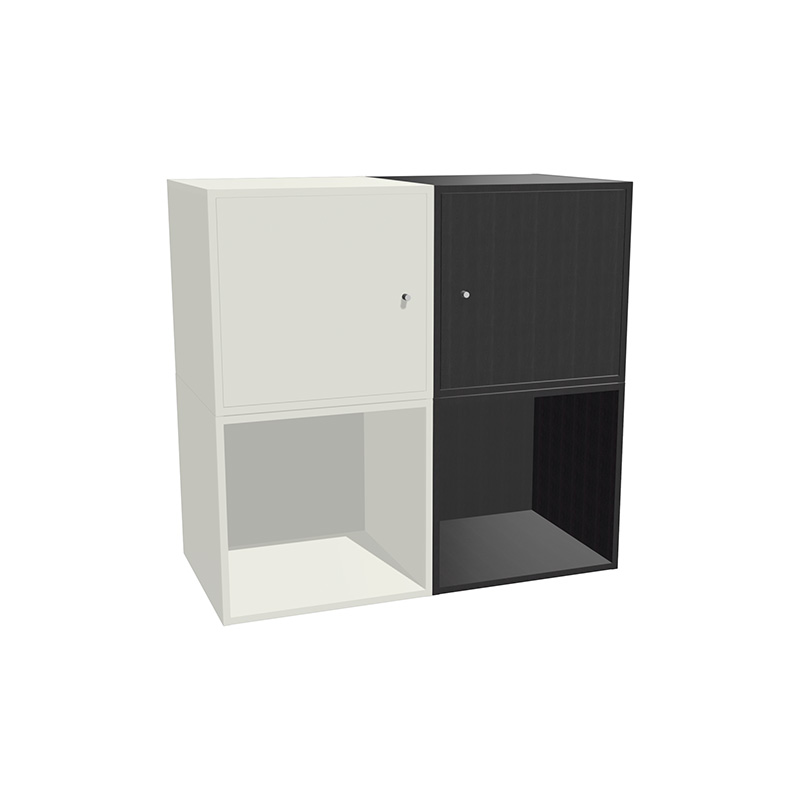 Reolsystem | Hvid og sort eg - Billede 3