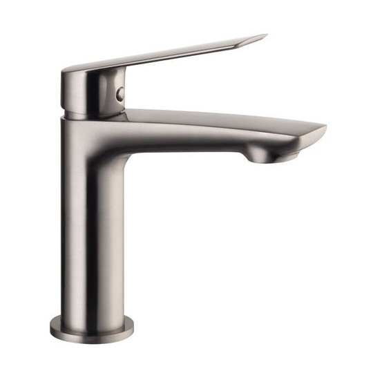 Sleek badarmatur med bundventil – Børstet krom