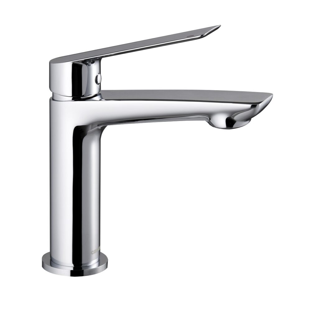 Sleek badarmatur med bundventil – Krom