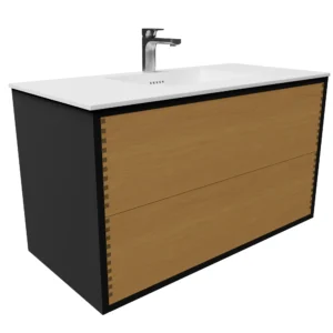 100 cm badmøbel laminat naturolie med bordplade Push