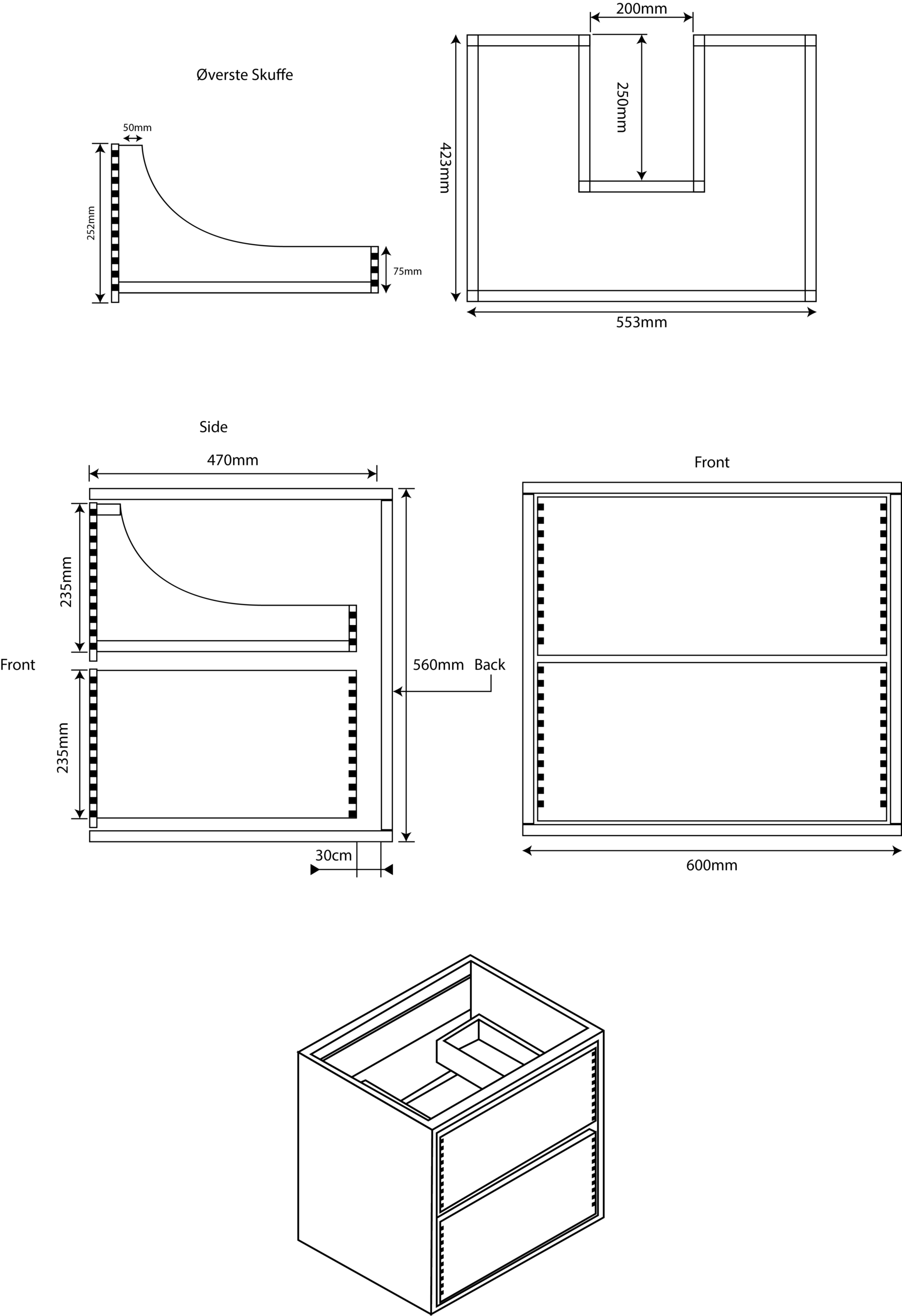 Mål på fingertappet bademøbel