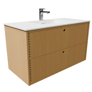 Udskæring K 100 cm naturolieret fingertappet badmøbel m bordplade