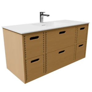 Udskæring O 120 cm naturolieret fingertappet badmøbel m bordplade